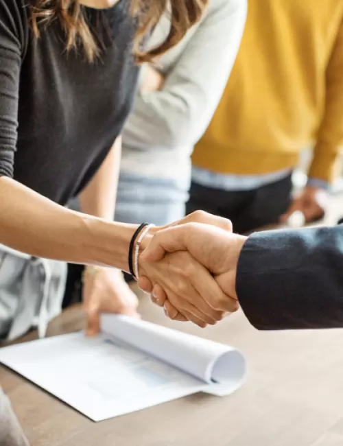 People shaking hands